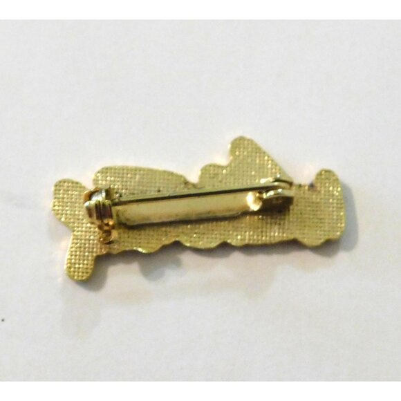 Winter Park Gold Tone Enamel Lapel Pin Colorado 1 Inch - Picture 2 of 3